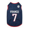 Dark blue sports jersey vest for France with the number 7 and the FFF logo