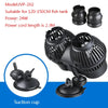 Black aquarium wave maker pump with suction cup for water circulation and oxygenation