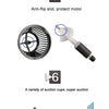 Diagram showing features 5 and 6 of an aquarium wave maker pump, including anti-flip slot and suction cups.