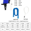 Version B submersible aquarium filter pump with various height and power options and tube types