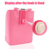 Pink rabbit hay and food rack with a fixed knob display mechanism