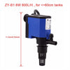 Blue submersible aquarium filter pump for tanks, featuring oxygenation and water circulation.