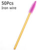A single gold iron wire brush with a purple silicone bristles is shown against a white background.