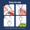 Demonstration of an easy-to-use hands-free dog poop bag dispenser with a leash clip and adjustable velcro.