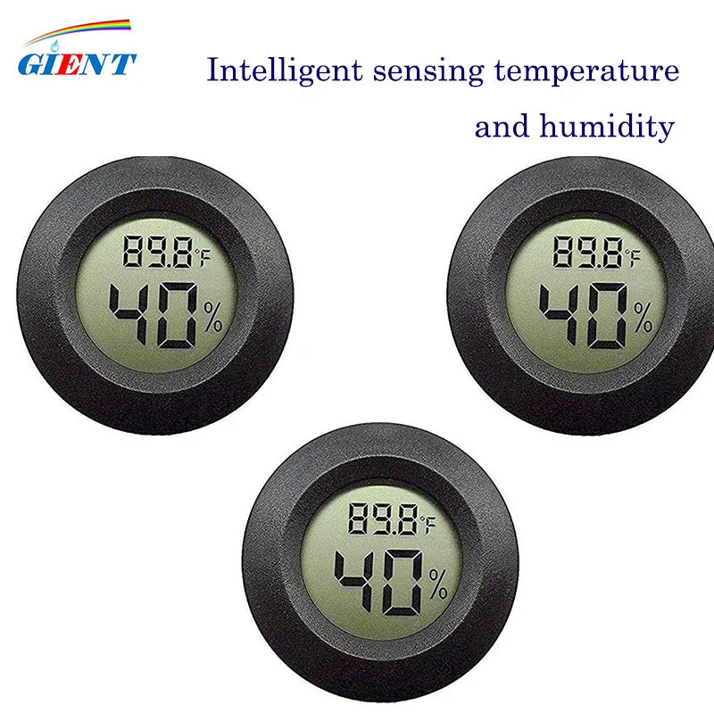 A black digital sensor displaying 89.8°F and 40% humidity, used for intelligent sensing.