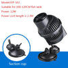 A black suction cup pump is shown, suitable for 100-120cm fish tanks.