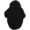 Black premium fleece dog coat and hoodie with a hood