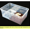 Klares Acryl-Futterkäfig für Reptilien mit shui-Lu Boxen, hoher Transparenz und 2mm Löchern.