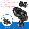 Black JVP-200 aquarium wave maker pump with suction cup for water circulation
