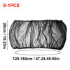 Black stretchy bird cage seed guard net measuring 120-150cm long
