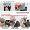 Instructions for the disassembly and installation of a cutter head on a professional pet hair clipper grooming set.