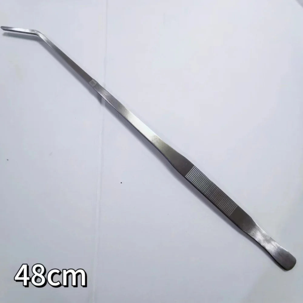 A long stainless steel aquarium plant tweezers with a 48cm length.