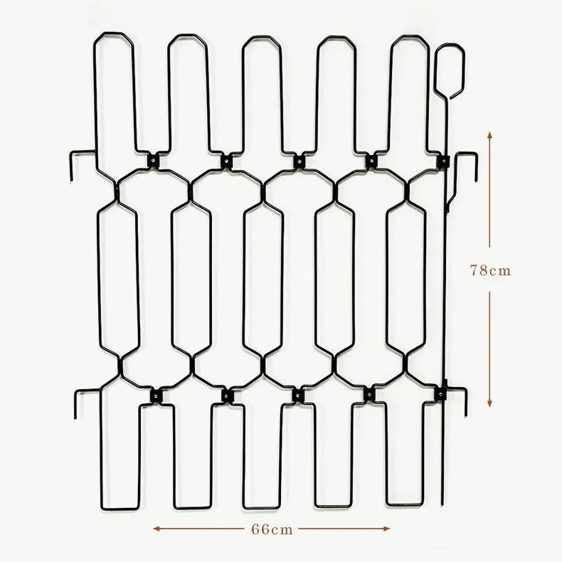 Adjustable metal pet safety gate with vertical bars for indoor and outdoor use
