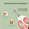 Doppelfach-Nagelnipper für Katzen und Hunde in Silber und Weiß.