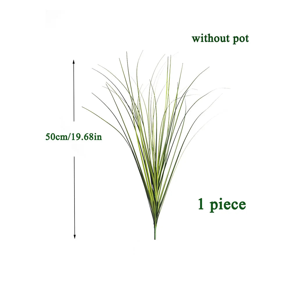 A single piece of artificial reed grass bouquet, 50cm long, shown without a pot.