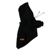Sudadera con capucha negra impermeable para perros de razas pequeñas a medianas
