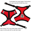 Red pet harness and nylon leash set with a D-ring design for controlling pets