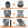 Comparison of non-slip dog traction socks and dotted rubber socks, highlighting features like coverage, pattern, and strap at