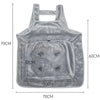 Delantal para mascotas exterior gris, diseñado para perros y gatos pequeños, con pecho acolchado.