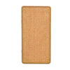 A rectangular sisal cat scratching post in a natural tan color.