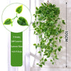 Artificial green ivy wall hanging vine with 5 forks and 168 leaves