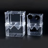 Clear acrylic fish breeding isolation boxes with openings for breeding