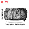 Black stretchy bird cage seed guard net, 30cm wide, for protection.