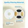 Image showing various quality filtering materials including activated carbon and ion exchange resin for water purification