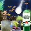 Green bottle of water purification tablets for fish tank with text describing rapid dechlorination, stable water quality, deo