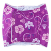 Purple floral washable belly band for male dogs