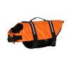 Chaleco salvavidas reflectante naranja para perro con correas y acolchado negro