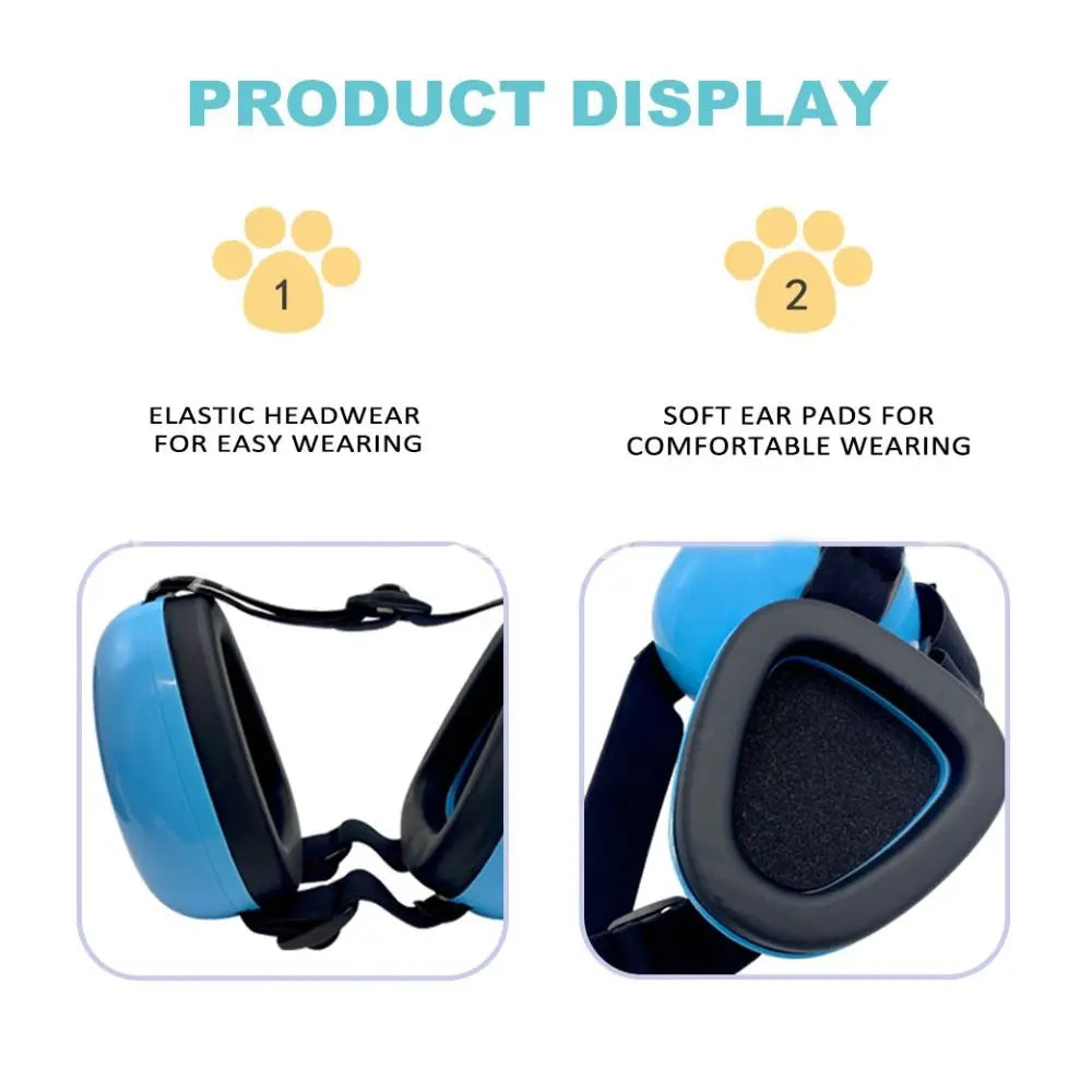 Display showing elastic headwear and soft ear pads for comfortable wearing.