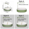 Three styles of an automatic bird bathtub featuring a resting stick: Style A without a wooden stick, Style B with a 1.1cm woo