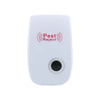 A white ultrasonic pest reject device with a circular opening.