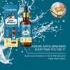 A bottle of Yegbong Ear Drops for pets with a dog illustration and water droplets.