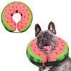 Collar de recuperación inflable con forma de rebanada de sandía para perro