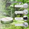 Automatic bird bathtub featuring secure suction cups, adjustable water volume, anti-clog design, and USB port charging cable.