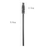 A black disposable eyelash and eyebrow brush set with a 9.8cm handle and a 2.5cm brush.