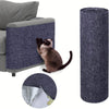A dark gray cylindrical cat scratching mat and a flat rectangular mat are shown with a cat.