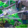 A quiet 3-in-1 aquarium filter pump is shown operating, creating a strong stream of water and oxygenation in a miniature land