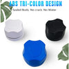 Trois outils de nettoyage en silicone blancs, noirs et bleus pour l'entretien des aquariums
