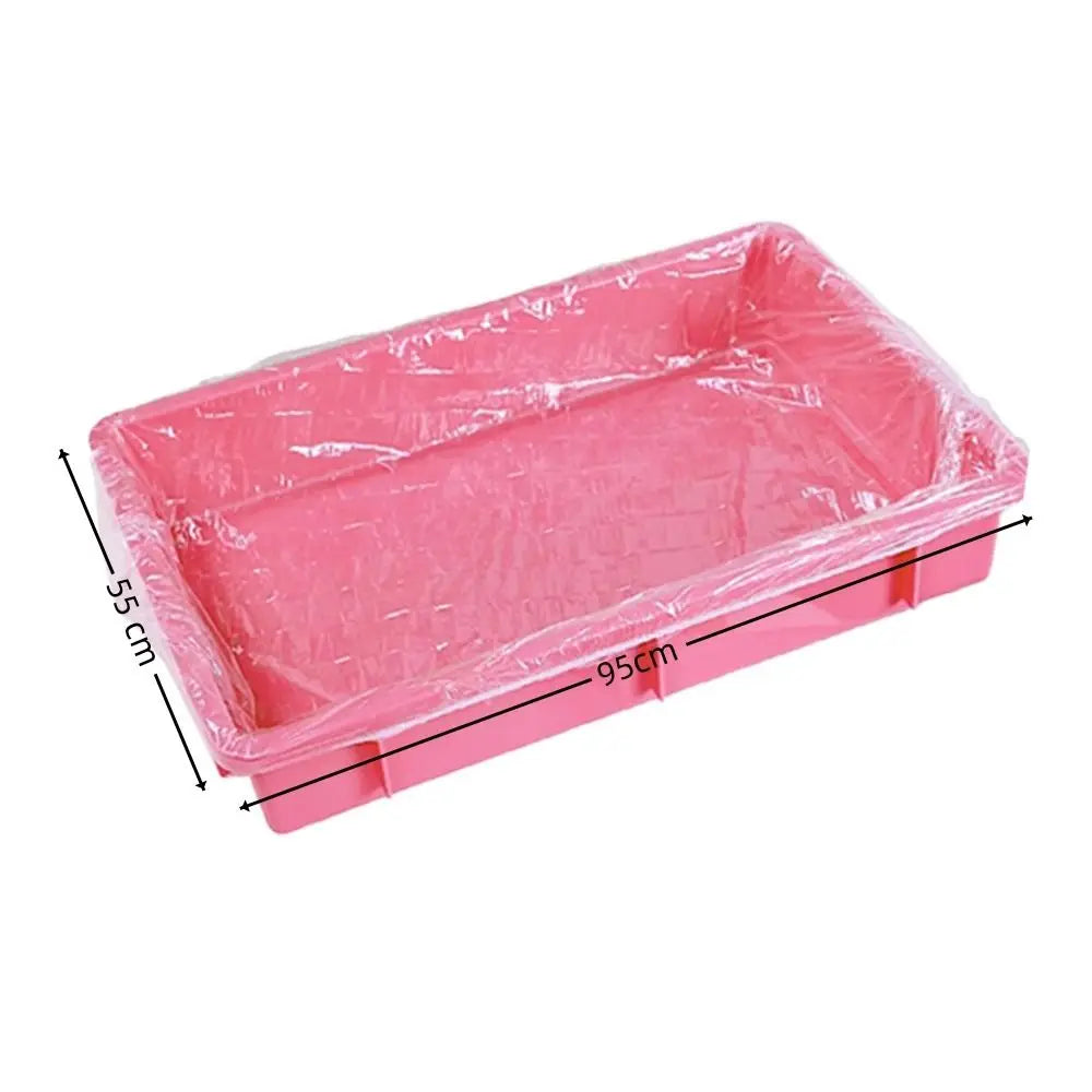 Pinke Einweg-Tierkäfig-Deckel mit Maßen 95x55 cm