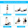 Diagram showing various workout exercises like shoulder, waist, leg, and arm training