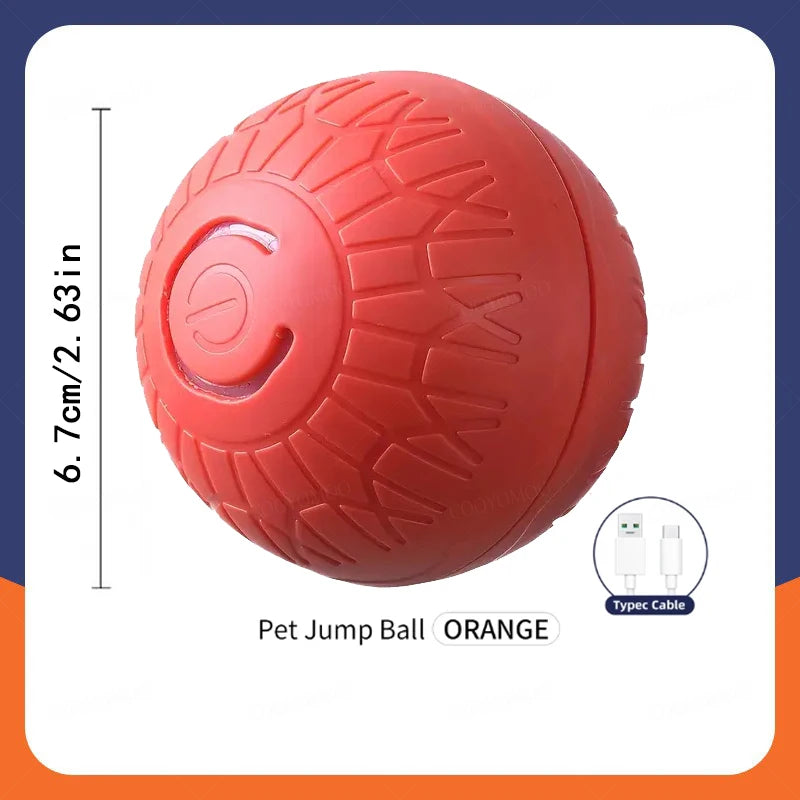 Oranger Hundespielball mit Kabel für interaktives Spiel