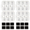 A set of white premium cat water filters, including multiple filter discs and black cleaning pads.
