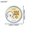 A round tin of GJYC PET Paw & Nose Balm with a light yellow label and white illustration of a pet's paw.