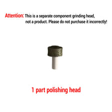 A single part polishing head for a rechargeable electric dog nail grinder.