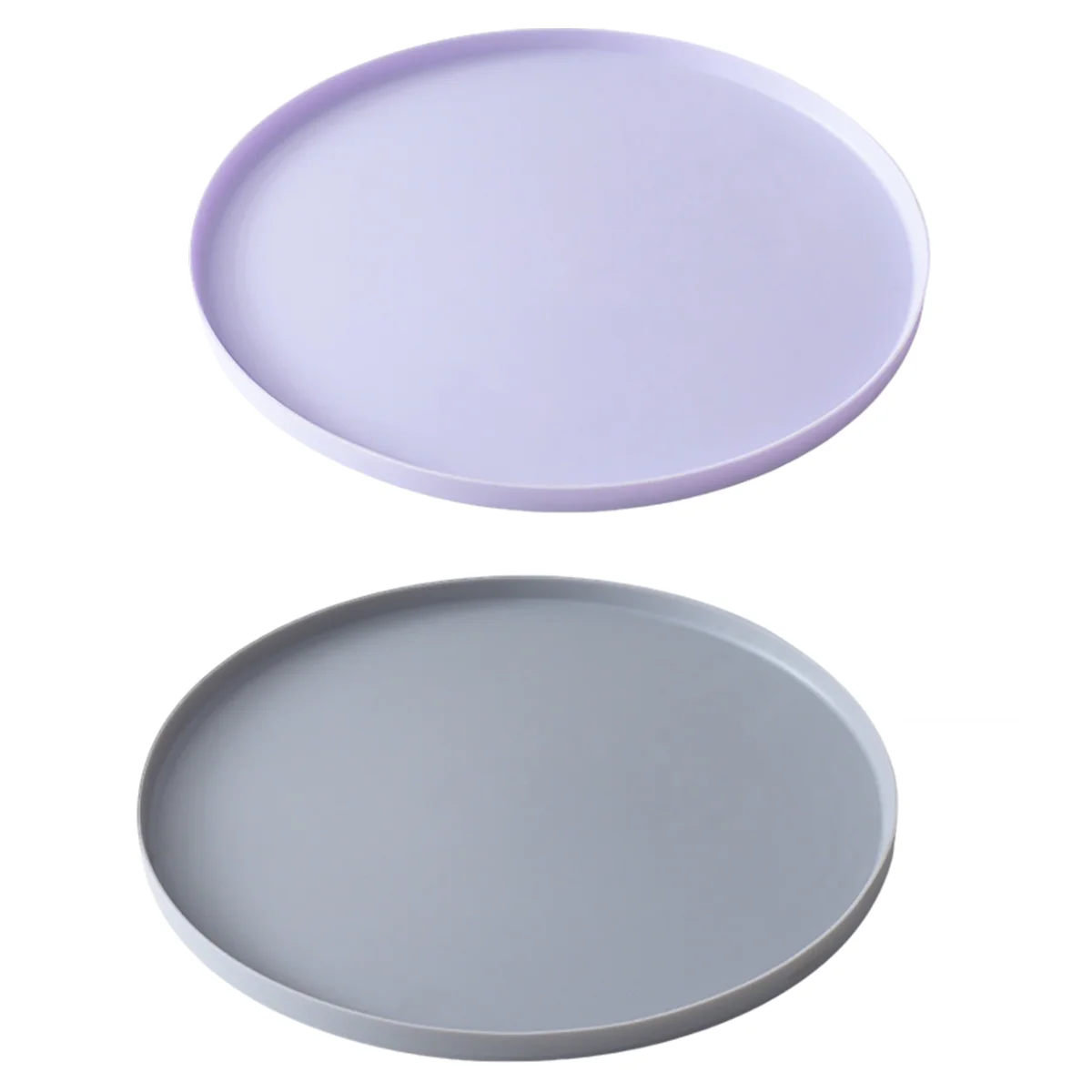 A purple waterproof silicone pet feeding mat for dogs and cats.