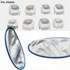 Various models of a waterproof litter box replacement mat are shown, including various colors and angles.