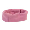 A pink, soft pet ear muff designed for comfort and noise reduction.